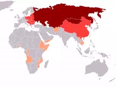 Коммунистические и просоветские режимы западного полушария. Источник - http://goodmaneacp.typepad.com/