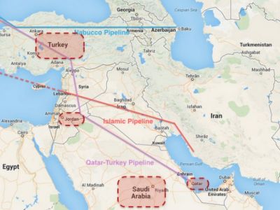 Проекты газопроводов через Сирию. Источник - trubagaz.ru