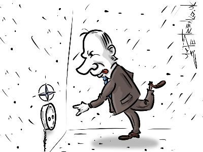 НАТО под напряжением! Карикатура А.Петренко: t.me/PetrenkoAndryi