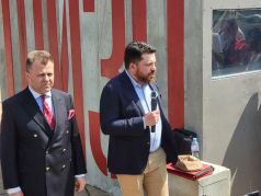 Леонид Волков на открытии инсталляции 
